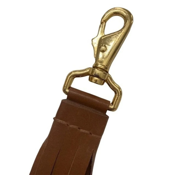 Leather Fringe Tassel Key Chain Purse Charm - Picture 2 of 4